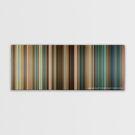 Kick-Ass 2 color palette canvas print: thousands of thin vertical stripes of color