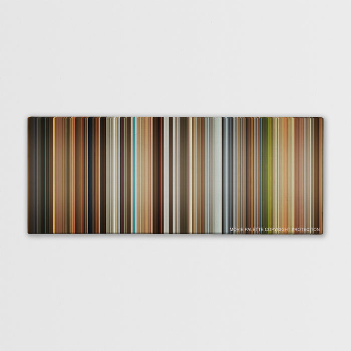 Kingsman: The Golden Circle color palette canvas print: thousands of thin vertical stripes of color