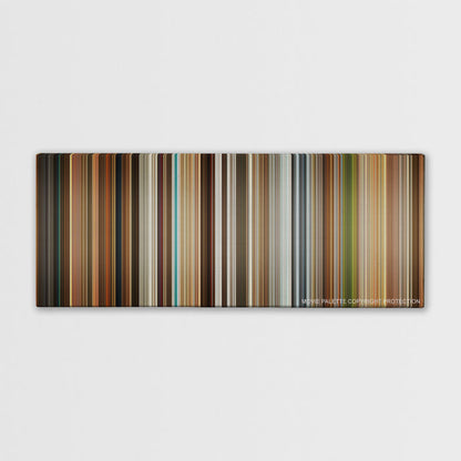 Kingsman: The Golden Circle color palette canvas print: thousands of thin vertical stripes of color