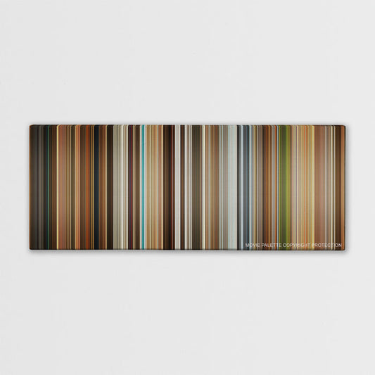 Kingsman: The Golden Circle color palette canvas print: thousands of thin vertical stripes of color