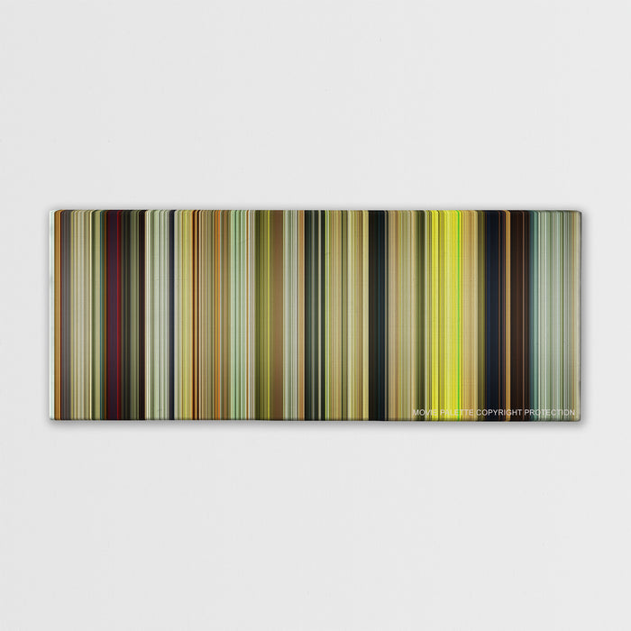 Kong: Skull Island movie barcode canvas print, the whole film as stripes of color