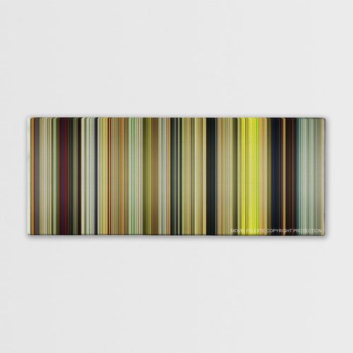 Kong: Skull Island movie barcode canvas print, the whole film as stripes of color