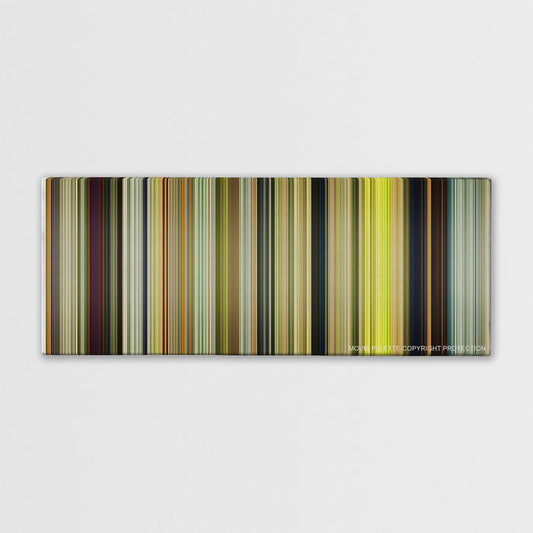 Kong: Skull Island movie barcode canvas print, the whole film as stripes of color
