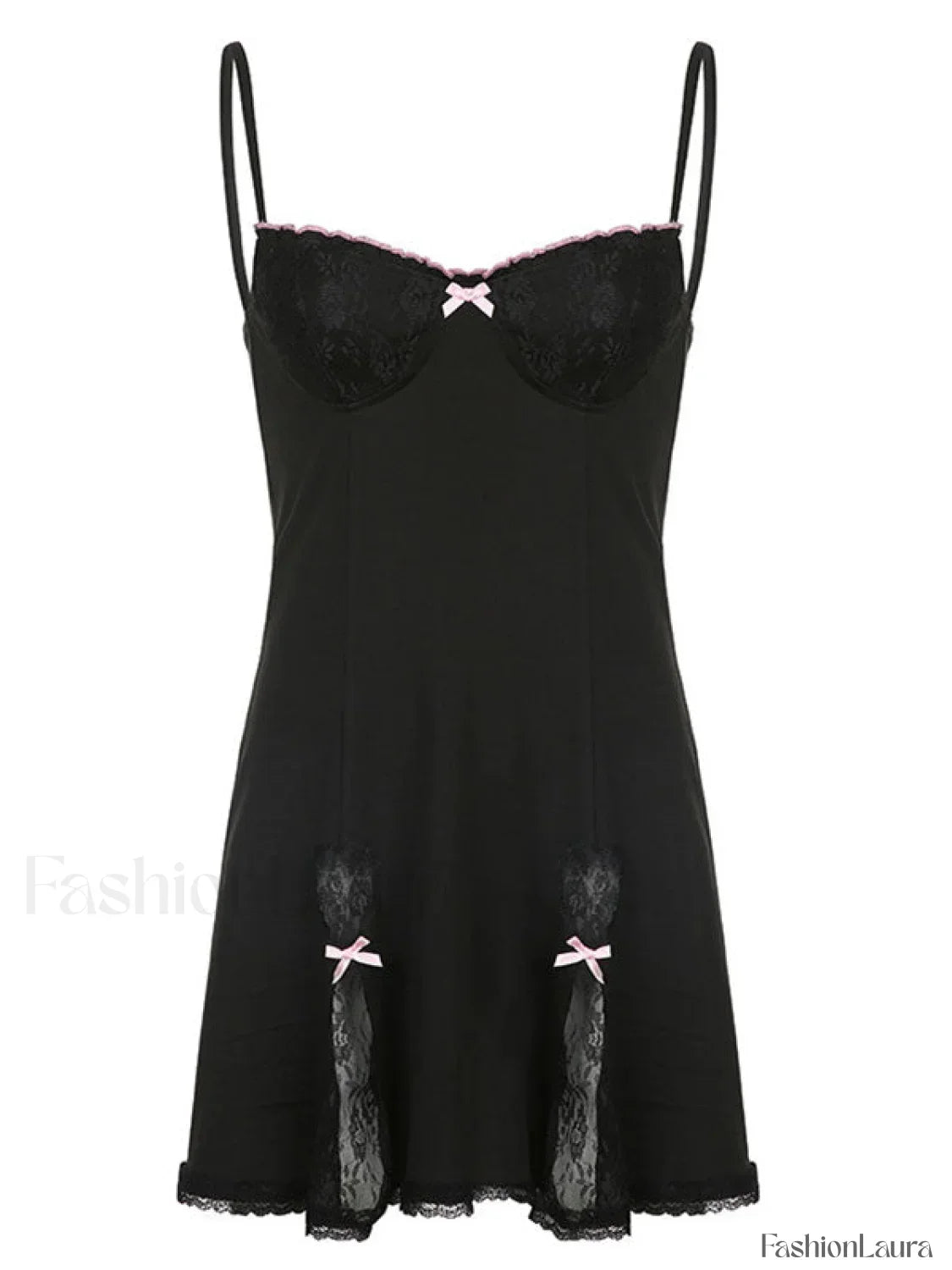 Lace Paneled Mini Dress