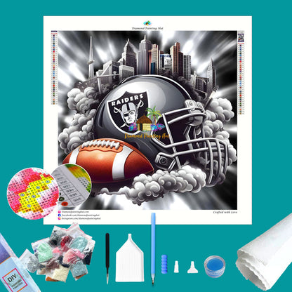 Las Vegas Raiders NFL Helmet Diamond Painting