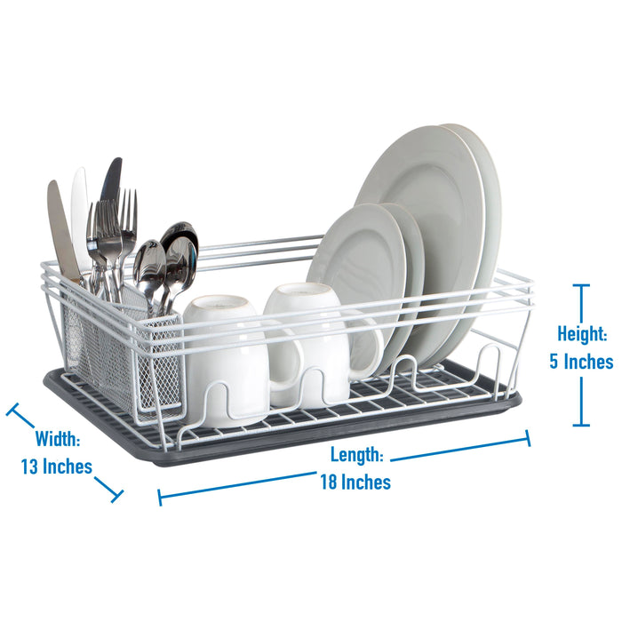 Laura Ashley Speckled Dish Rack Set-White