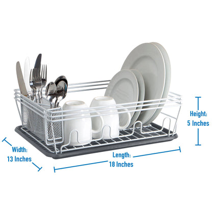 Laura Ashley Speckled Dish Rack Set-White