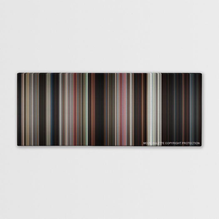 Lethal Weapon color palette canvas print: thousands of thin vertical stripes of color