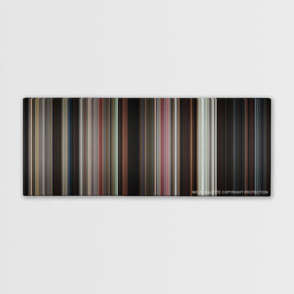 Lethal Weapon color palette canvas print: thousands of thin vertical stripes of color