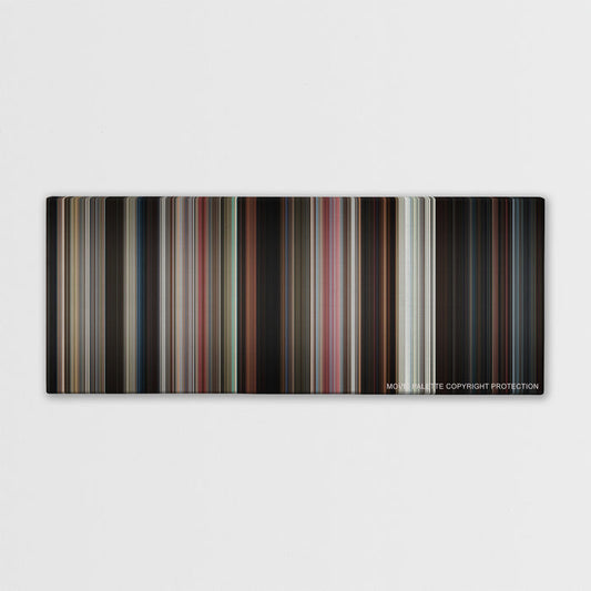 Lethal Weapon color palette canvas print: thousands of thin vertical stripes of color
