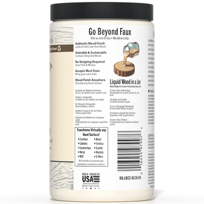 Liquid Wood 32oz bleach interior paint by Retique It with a smooth application and natural wood finish.