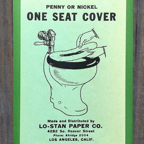 LO-STAN TOILET PAPER Seat Changer Label 1928