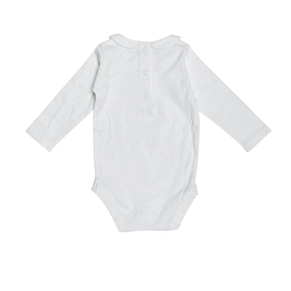 Organic Peter Pan Collar Basic Baby Bodysuit - Back