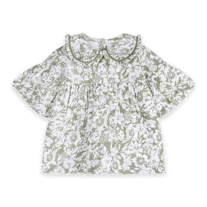 Lucille Floral Baby Dress & Bloomer Set (Organic Muslin) - Front