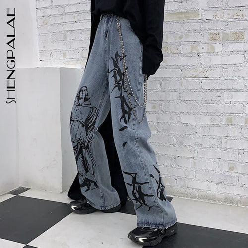 Women Summer Fashion Vintage Edgy Loose Casual Wide Leg Jeans