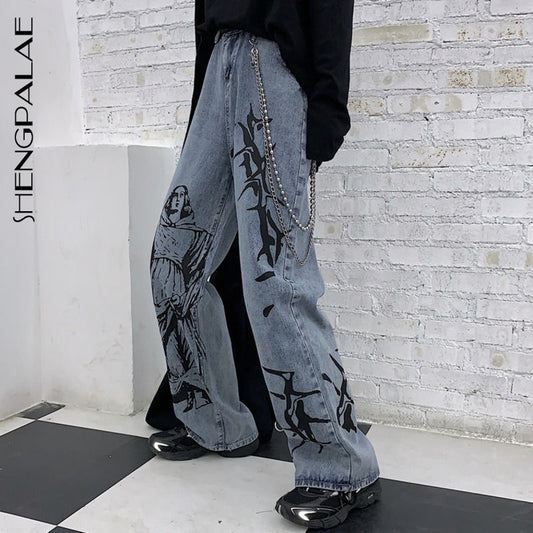 Women Summer Fashion Vintage Edgy Loose Casual Wide Leg Jeans