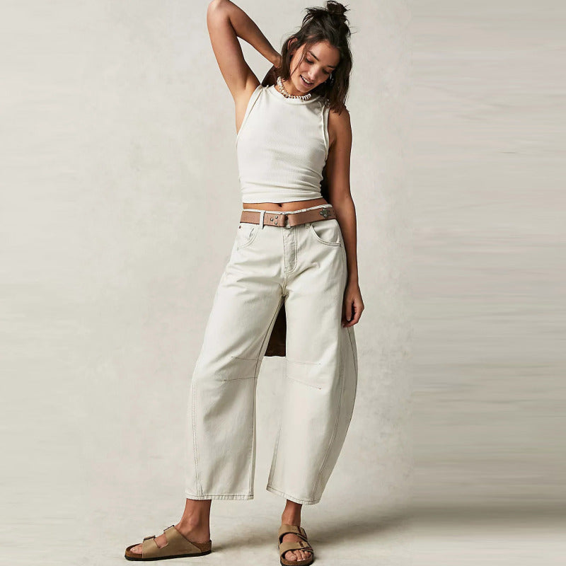Women Fashion Casual Loose Jeans