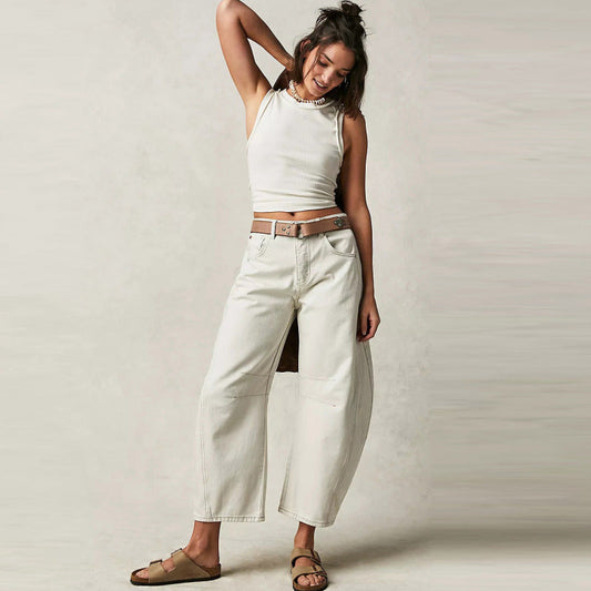 Women Fashion Casual Loose Jeans