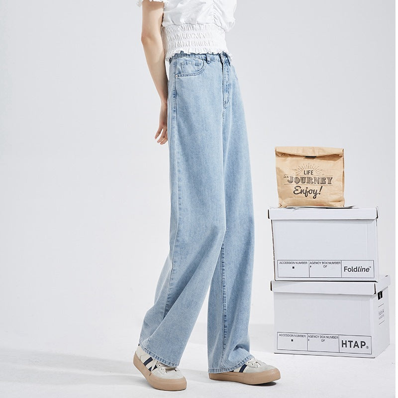 Women Fashion Loose Casual Straight Jeans