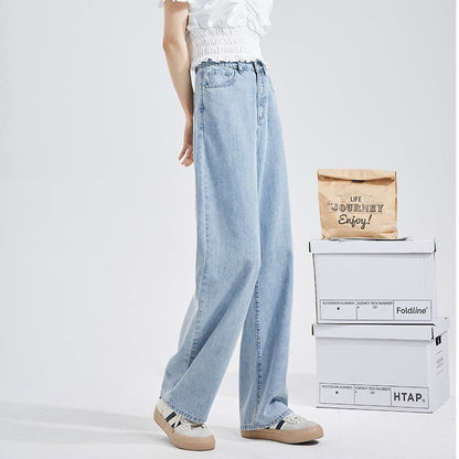 Women Fashion Loose Casual Straight Jeans