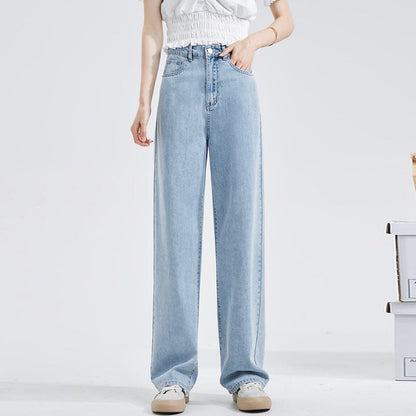 Women Fashion Loose Casual Straight Jeans
