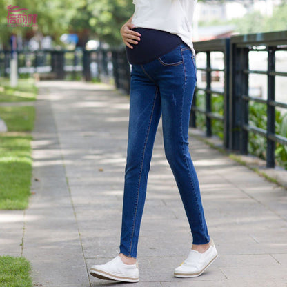 Pregnant Women Casual Fashion Stretchy Slim-Fit Belly-Supporting Maternity Skinny Jeans