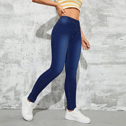 Women Denim High Waist Slim Fit Casual Skinny Jeans