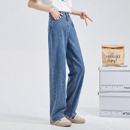 Women Fashion Loose Casual Straight Jeans
