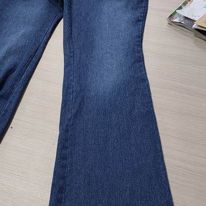Women Fashion Casual Tight Flared Jeans