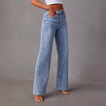 Women Fashion Casual High Waist Loose Jeans