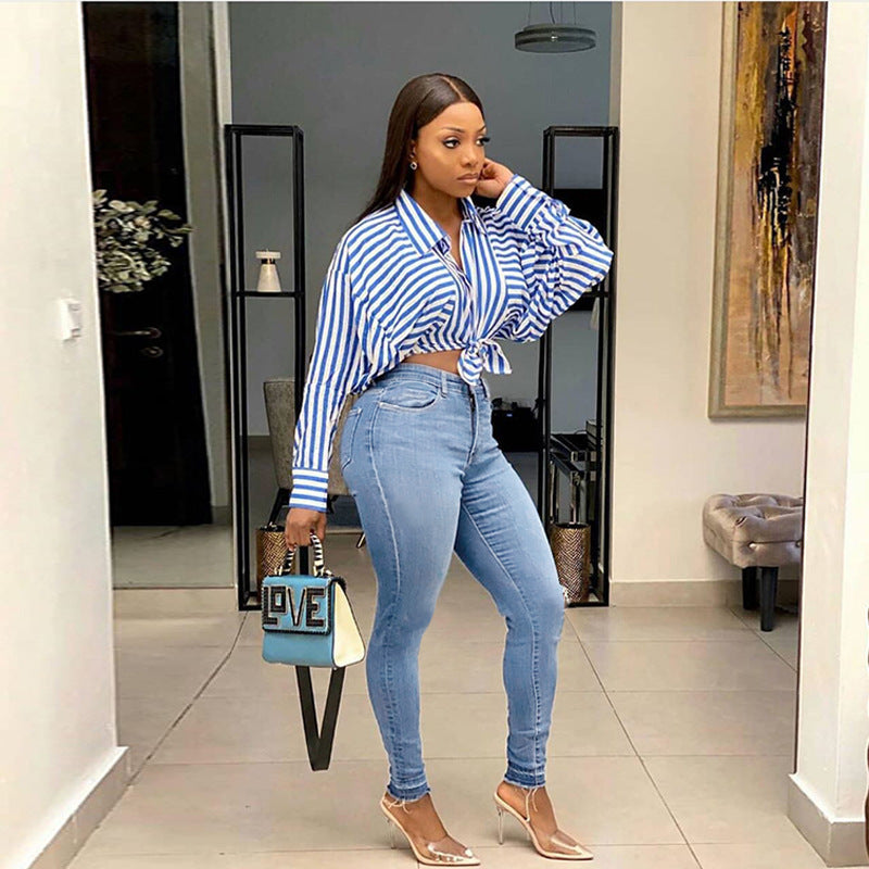 Women Basic Casual Solid Color Skinny Jeans