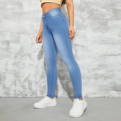 Women Denim High Waist Slim Fit Casual Skinny Jeans