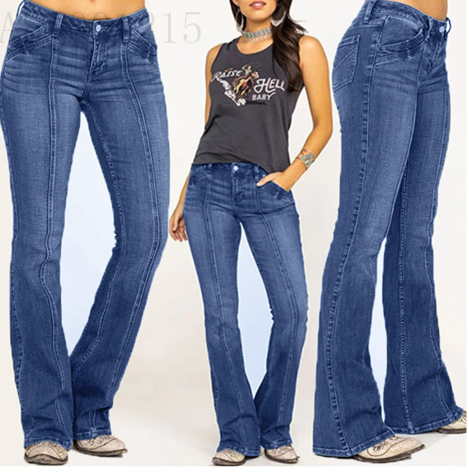 Women Fashion Casual Low-Rise Jeans