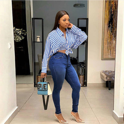 Women Basic Casual Solid Color Skinny Jeans