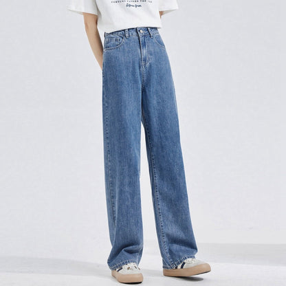 Women Fashion Loose Casual Straight Jeans