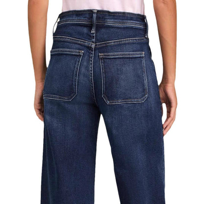 Women Fashion Casual Lace-Up High-Waiste Wide-Leg Jeans