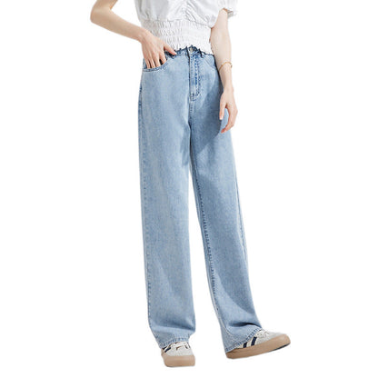 Women Fashion Loose Casual Straight Jeans