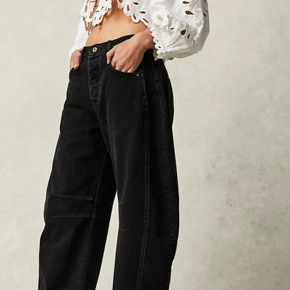 Women Fashion Casual Loose Jeans