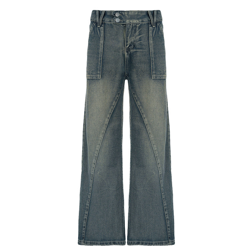 Women Fashion Casual Low Waist Loose Jeans