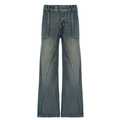 Women Fashion Casual Low Waist Loose Jeans