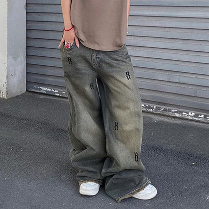 Street Loose Casual Women'S Low Waist Retro Wide Leg Jeans