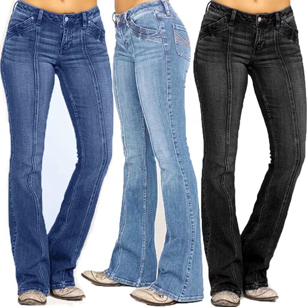 Women Fashion Casual Low-Rise Jeans