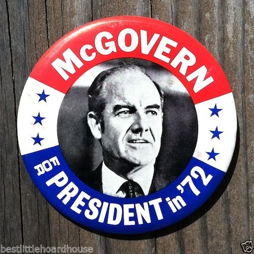MCGOVERN FOR PRESIDENT Political Campaign Pin 1972
