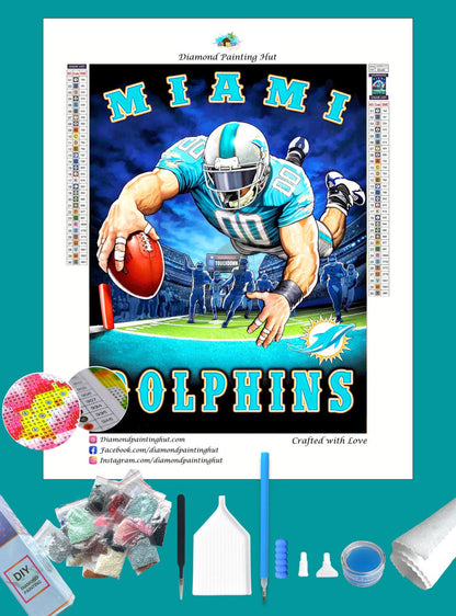 Miami Dolphins NFL Diamond Painting-Diamond Painting Hut