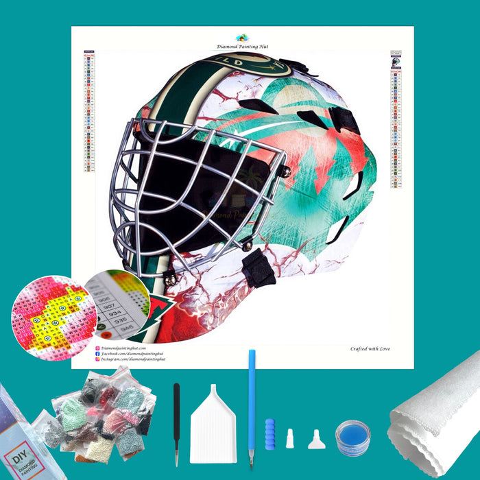 Minnesota Wild NHL Goalie Mask Diamond Painting-Diamond Painting Hut