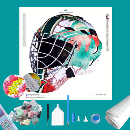 Minnesota Wild NHL Goalie Mask Diamond Painting-Diamond Painting Hut