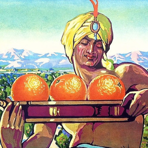 MIRACLE ORANGE Citrus Crate Box Label 1920s