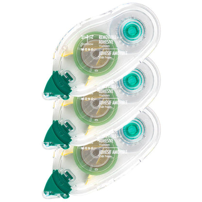 MONO Removable Adhesive Tape Refill - 3-Pack
