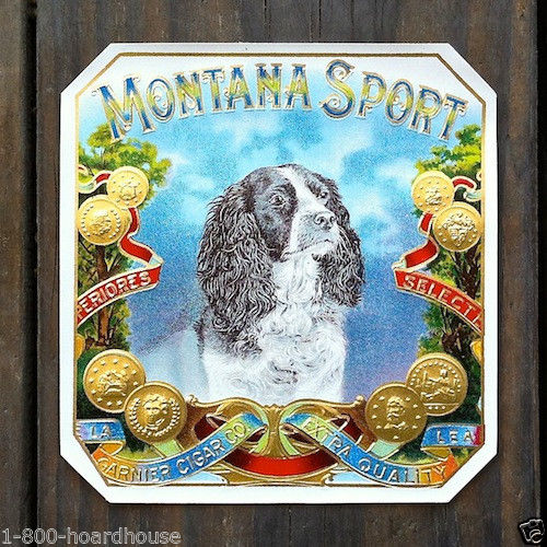 MONTANA SPORT Cigar Tobacco Label 1901
