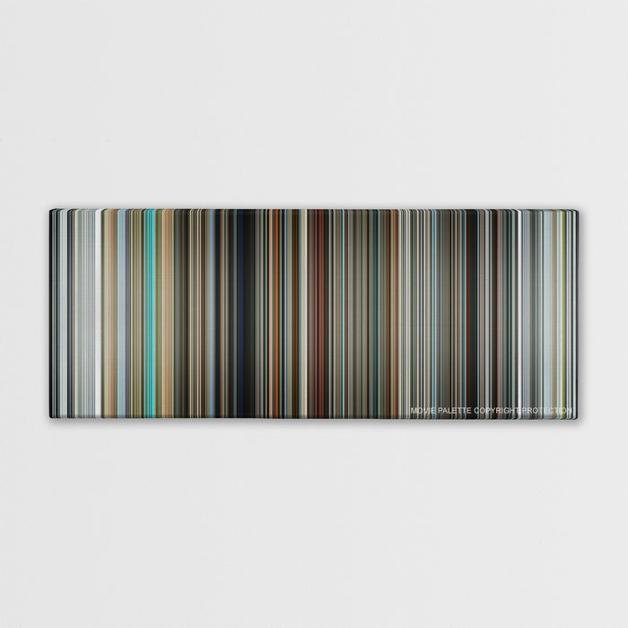Mr. Nobody color palette canvas print: thousands of thin vertical stripes of color